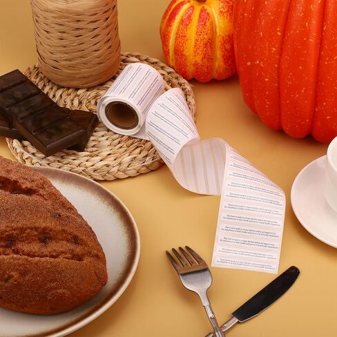 500 Count Cottage Food Law Labels Stickers, 5x0.65cm/1.97x0.26in Thermal Printed Paper Made in A Home Kitchen Inspection Statement Self-Adhesive Ingredient Baking Labels for Homemade Food Packaging in Kuwait