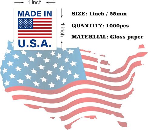 1000 قطعة من ملصقات ما قبل الطباعة المصنوعة في الولايات المتحدة الأمريكية مع ملصقات لاصقة دائمة مقاس 1 × 1 بوصة - Mysuevin in Kuwait