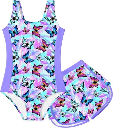 ملابس سباحة ALISISTER للفتيات من عمر 3 إلى 9 سنوات من قطعة واحدة للأطفال مع ملابس سباحة للأولاد in Kuwait