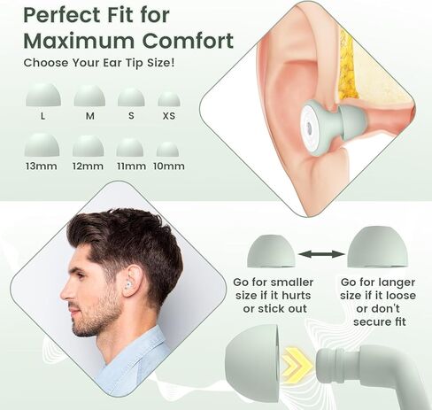 سدادات أذن ناعمة للنوم مريحة ومناسبة للدراسة والحفلات الموسيقية والسفر وسدادات أذن من السيليكون قابلة لإعادة الاستخدام وخاصية إلغاء الضوضاء - 30 ديسيبل in Kuwait