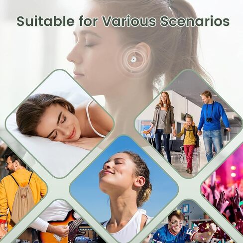 سدادات أذن ناعمة للنوم مريحة ومناسبة للدراسة والحفلات الموسيقية والسفر وسدادات أذن من السيليكون قابلة لإعادة الاستخدام وخاصية إلغاء الضوضاء - 30 ديسيبل in Kuwait