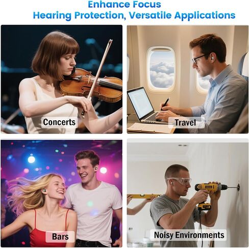 Ear Plugs for Sleeping 45dB Noise Cancelling Ear Plugs for Concerts, Silicone Earplugs Reusable Concert Ear Plug, Music Festivals, Raves, Musicians, Motorcycles, Wind Noise in Saudi Arabia