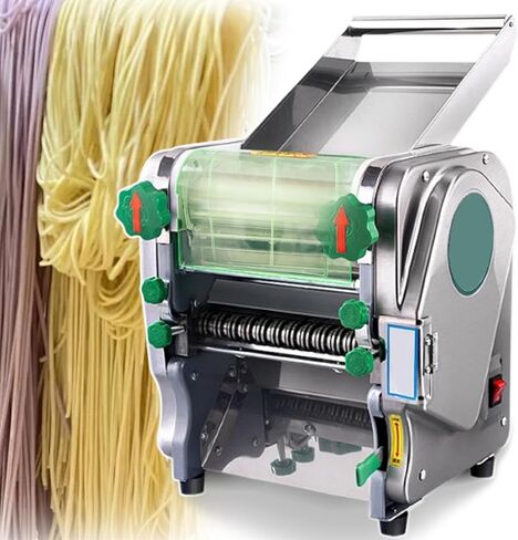 Electric Pasta Maker,Automatic Commercial Noodle Machine,Fresh Pasta Dough Roller 3/9mm Noodle Flat Noodle Cutter/0.12-18mm Thickness Adjustable-25kg Flour/H in Saudi Arabia
