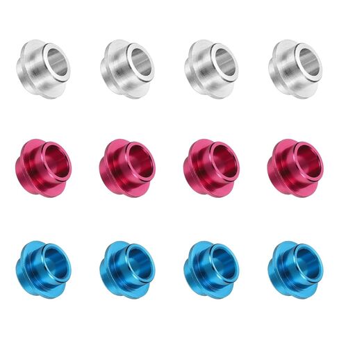 Inline Skate Bearing Bushing Spacers, Skate Axles Shaft Spacers Roller Bushing Gasket Wheel Center Bearing Fitting for (Skating/Skateboard) 8mm & 12 Pcs & Aluminum & 3 Colors-Set 2 in Saudi Arabia
