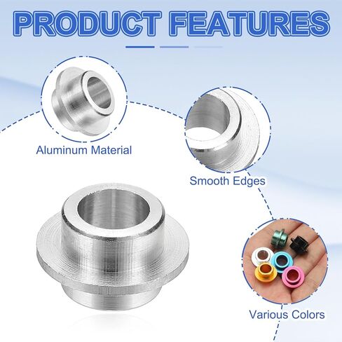 Inline Skate Bearing Bushing Spacers, Skate Axles Shaft Spacers Roller Bushing Gasket Wheel Center Bearing Fitting for (Skating/Skateboard) 8mm & 12 Pcs & Aluminum & 3 Colors-Set 2 in Saudi Arabia