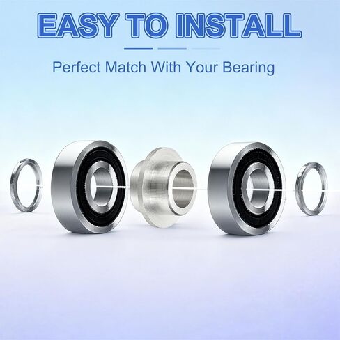 Inline Skate Bearing Bushing Spacers, Skate Axles Shaft Spacers Roller Bushing Gasket Wheel Center Bearing Fitting for (Skating/Skateboard) 8mm & 12 Pcs & Aluminum & 3 Colors-Set 2 in Saudi Arabia
