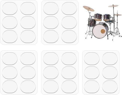12-Piece Drum Mute Pads Set - Foam Drum Silencer Pads for 10 12 14 16 Inch Drums with Cymbal Mufflers and Hi-Hat Pad - Noise Reducing Practice Pads for Acoustic & Electric Drum Kits in Kuwait
