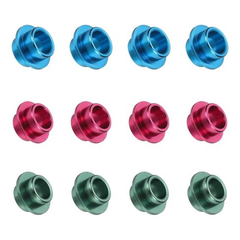 Inline Skate Bearing Bushing Spacers, Skate Axles Shaft Spacers Roller Bushing Gasket Wheel Center Bearing Fitting for (Skating/Skateboard) 8mm & 12 Pcs & Aluminum & 3 Colors-Set 2 in Saudi Arabia