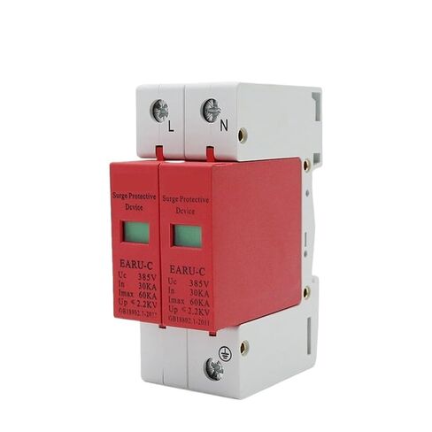 جهاز صواعق التيار المتناوب SPD 1P + N 2P 30KA ~ 60KA AC385V جهاز حماية من الصواعق المنزلية جهاز صواعق منخفض الجهد in Kuwait