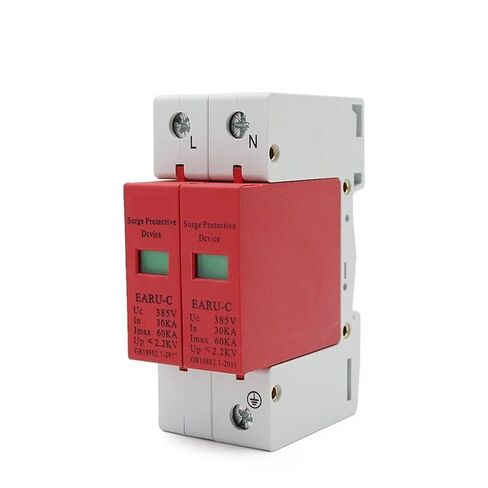 جهاز صواعق التيار المتناوب SPD 1P + N 2P 30KA ~ 60KA AC385V جهاز حماية من الصواعق المنزلية جهاز صواعق منخفض الجهد in Kuwait