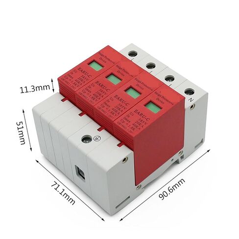 جهاز صواعق 1 قطعة AC SPD 3P + N 4P 20KA ~ 40KA 385V منزل البرق عرام حامي حماية جهاز صواعق الجهد المنخفض in Kuwait