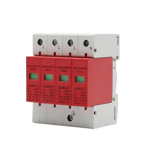 جهاز صواعق التيار المتناوب SPD 3P + N 4P 30KA ~ 60KA AC385V جهاز حماية من الصواعق المنزلية جهاز صواعق منخفض الجهد in Kuwait