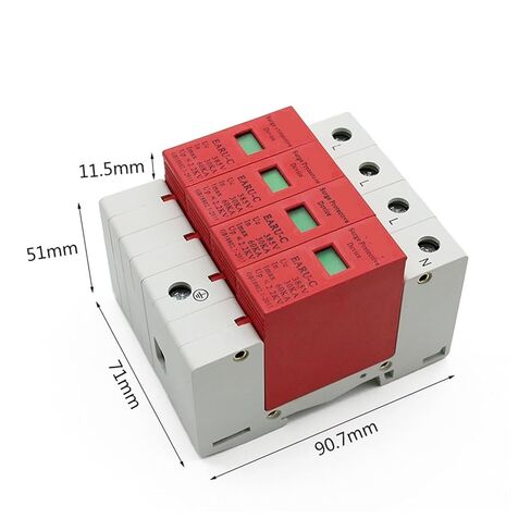 جهاز صواعق التيار المتناوب SPD 3P + N 4P 30KA ~ 60KA AC385V جهاز حماية من الصواعق المنزلية جهاز صواعق منخفض الجهد in Kuwait