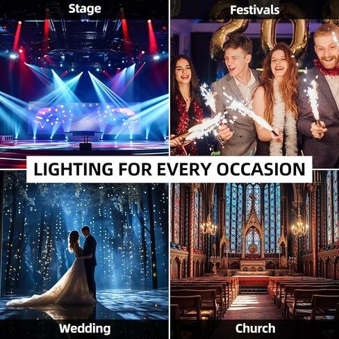 36LED Par Light، 9-Mode RGB DJ Stage Lights مع جهاز التحكم عن بعد، أضواء ستروب لتنشيط الصوت، مصابيح علوية داخلية لموسيقى عيد الميلاد والمراقص والرقص وحفلات الزفاف (عبوتان) in Kuwait
