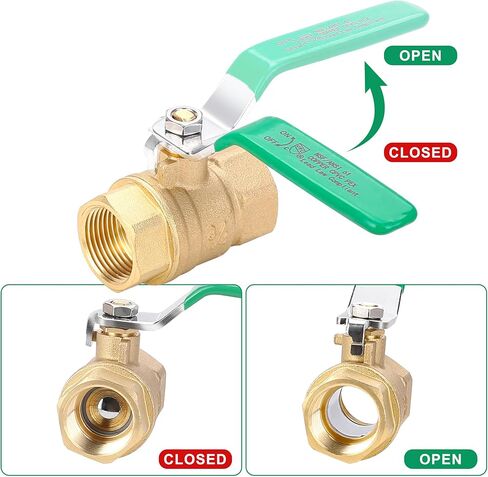 WYNNsky 2PCS 3/4’’ NPT Ball Valve, Lead-Free Brass, Full Port Shut Off Valve in Saudi Arabia
