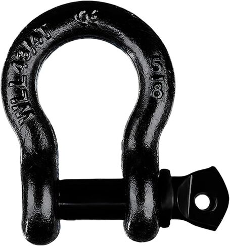 Mode 5/8 Shackle (1 Pack) D-Ring Heavy Duty Anchor Shackles - Forged Carbon Steel Tow Shackles, 7165 Lbs Working Load Limit Bow Shackle for Towing & Rigging Applications in Saudi Arabia