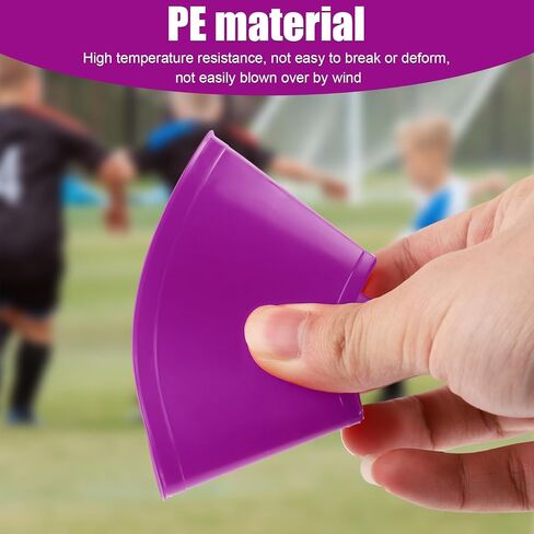 25pcs Soccer Cones for Training, Training Cones Soccer with Mesh Bag Flexible Agility Practice Field Markers for Basketball Skating Sports (Purple) in Saudi Arabia