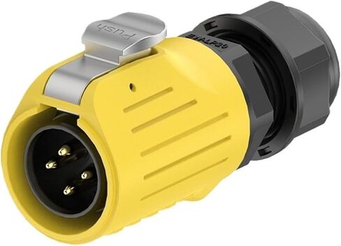 Plastic male end welding waterproof aviation EW-LP20 flange plastic 2-9 core welding yellow LED screen power industrial connector(EW-LP20S-2P 20A) in Kuwait