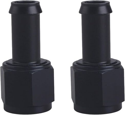 2 Pack AN6 to 1/4" Barb Adapter Straight Swivel Fitting, Black Anodized, for Fuel, Oil & Coolant Lines in Saudi Arabia