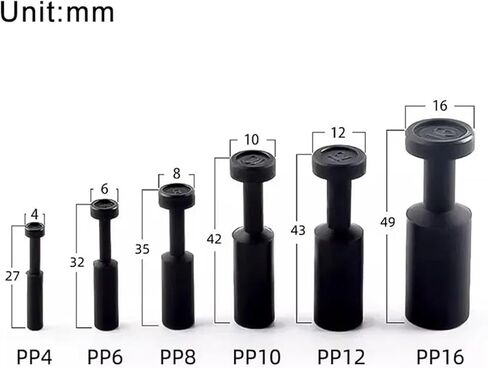 20Pcs Hose Sealing Connector PP PPF 4 6 8 10 12 16MM Pneumatic Quick Plastic Pipe(PP-10) in Saudi Arabia