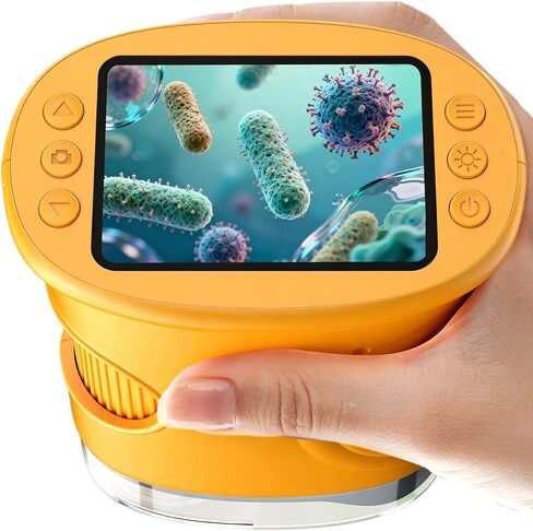 1000X مجهر رقمي محمولة للأطفال: مجهر الجيب مع شاشة IPS 2.0 " - هدايا عيد ميلاد STEM Toys للفتيات - مجموعات علوم EDU المحمولة طفل صغير 3-6 6-12 in Kuwait