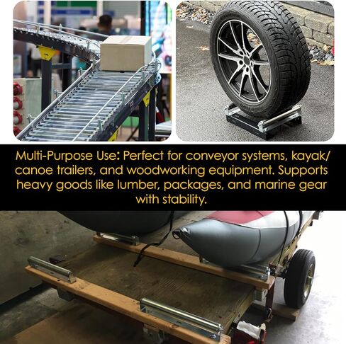 1.5'' Diameter Conveyor Rollers with Stands, 10'' Galvanized Steel Long Roller for Kayak Trailer, Conveyor Rollers Heavy Duty and Woodworking Goods Supportheavy Steel Roller and Bracket Set in Kuwait