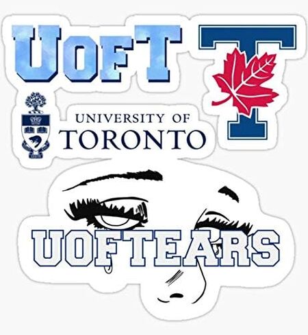 University of Toronto/UofT/UofTears Pack - Pack of 3 Stickers - Auto, Wall, Laptop, Cell, Truck Sticker for Windows, Cars, Trucks in Saudi Arabia