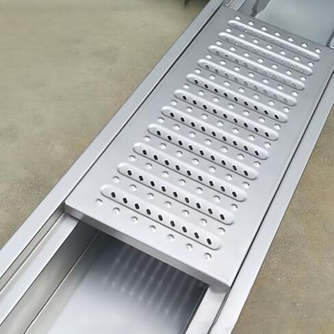 Heavy Duty 116cm Deep Profile Trench Drain - 304 Stainless Steel Channel Drain for Commercial Use, Indoor/Outdoor Floor Drain with Grate Covers (15x15cm) in Kuwait