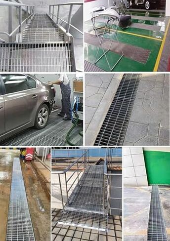 Heavy Duty Galvanized Steel Floor Drain, Efficient Grate for Sewers, Driveways, Gardens - Professional Channel Drain (50x15x2cm) in Kuwait