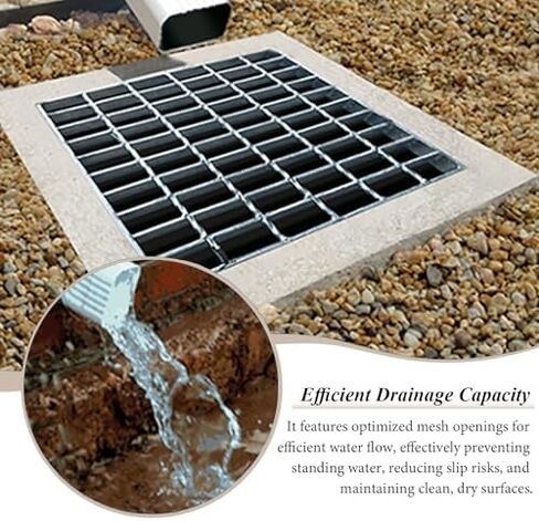 Heavy Duty Galvanized Steel Floor Drain, Efficient Grate for Sewers, Driveways, Gardens - Professional Channel Drain (50x15x2cm) in Kuwait