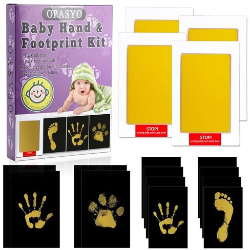 4 حزمة ببصنة الطفل مجموعة أدوات طباعة وطباعة الكلاب ، مجموعة من اليدين والبصمة للثني للحديدين الجدد ، والحيوانات الأليفة ، ووسادة حبر ملمس آمنة غير سامة ، و 12 بطاقة تذكار ، وخالية من الفوضى (الحبر الأسود) in Kuwait