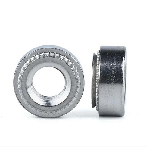 Zkensh-Bolts M3 صواميل تثبيت ذاتية، ضغط صواميل في صواميل مجعدة، خزانة خادم رف، إدراج لوحات برشام، تستخدم على نطاق واسع (100 قطعة، S-M3-2) in Kuwait