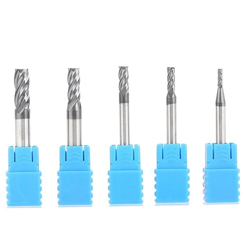 5Pcs Tungsten Carbide Thread 4Flute Milling Cutter Tool End Mill Set High Performance Durable Woodworking Construction Engineering Accessories in Kuwait