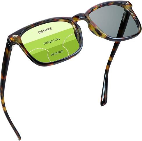 Progressive Multifocal Presbyopic Glasses, Photochromic Gray Sunglasses, for Men/Women in Kuwait