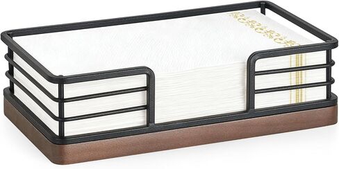 Mkono Guest Towel Holder Tray for Bathroom Napkins Holder for Table Wooden Rectangle Disposable Hand Towel Basket for Kitchen Counter Dining Room Vanity Coffee Bar Party in Saudi Arabia