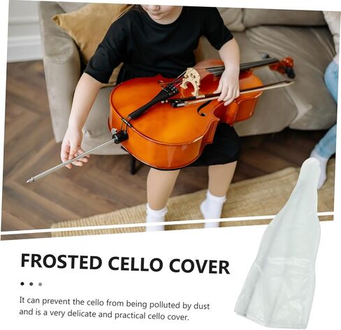 Supple Frosted Cello Cover Lightweight Protective Sleeve Musical Instrument Dust Protector for Home Use Practical Household Cello Case in Saudi Arabia