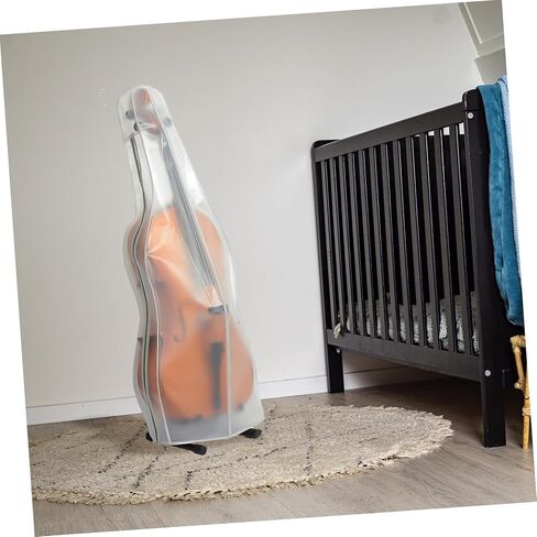 Totority Frosted Protective Cello Cover Lightweight Dustproof Transparent Music Instrument Cover Practical Household Use Gift for Cello Players in Saudi Arabia