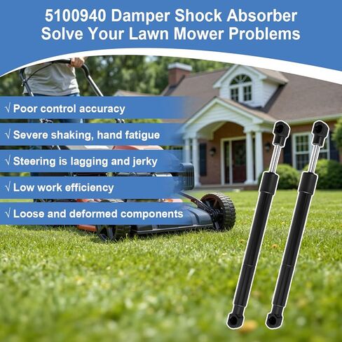 2Pcs 5100940 Steering Damper Shock Absorber, Compatible with Ferris IS500Z IS1500Z IS1500ZX IS2000Z IS2500Z IS3100Z IS5100Z F50XT F150XT F200XT Mower Dampener Replacement Part, Replace 5100940SM in Kuwait