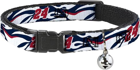 Hendrick Motorsports Cat Cat ، طوق منفصل مع Bell ، William Byron #24 Car Scheme White Red Blue ، 8.5 إلى 12 بوصة in Kuwait
