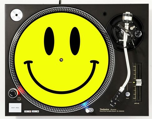 زوج واحد من وجه مبتسم #3 تذكارات من الفينيل مقاس 12 بوصة بساط انزلاقي بساط دوار DJ طبق وسادة x2 in Saudi Arabia