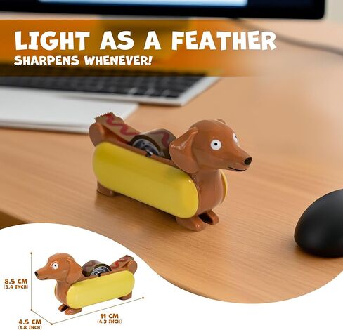Animal Mini Tape Dispenser Hotdog Style, The Tastiest Way to Stick Things Together, Mini Animal Stationery for Home Office, Cute and Funny Desk Supplies Gift for Kids Adults (WSG12565) in Kuwait