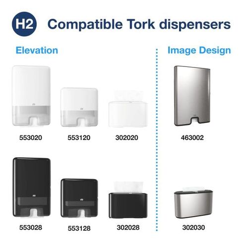 Tork Xpress Compressed Multifold Hand Towel White H2, Advanced, Strong and Absorbent, 16 x 250 Sheets, 424835 in Saudi Arabia