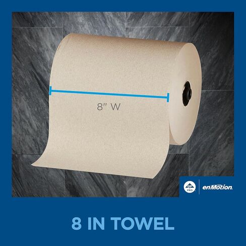 لفافات مناشف ورقية معاد تدويرها من Georgia-Pacific enMotion Flex مقاس 8 بوصات من GP PRO، بني، 550 قدم لكل لفة، 6 لفات مناشف ورقية كبيرة لكل علبة، 89740 in Kuwait