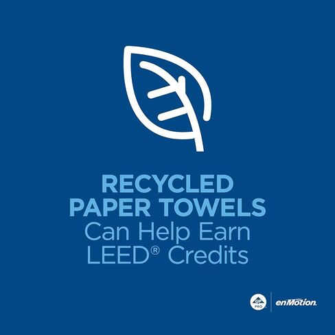 لفافات مناشف ورقية معاد تدويرها من Georgia-Pacific enMotion Flex مقاس 8 بوصات من GP PRO، بني، 550 قدم لكل لفة، 6 لفات مناشف ورقية كبيرة لكل علبة، 89740 in Kuwait