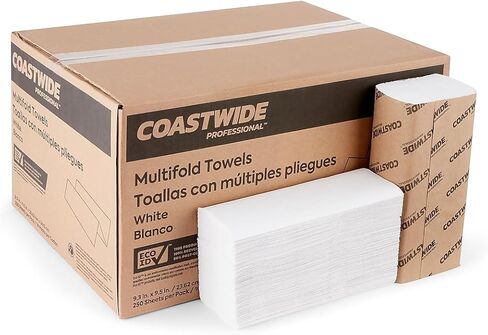 Professional Recycled Multifold Paper Towels, 1-ply, 250 Sheets/Pack, 16 Packs/Carton in Kuwait