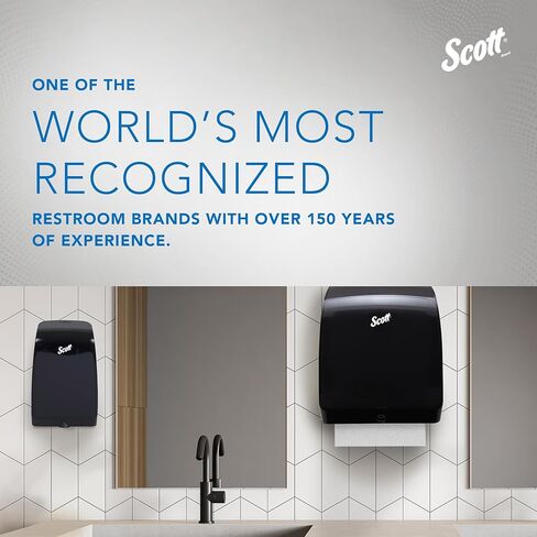 Scott® Essential 100% Recycled Hard Roll Paper Towels, Bulk (58423), Hardwound, Absorbency Pockets™, White, Fits Scott Essential Purple Core Dispensers (6 Rolls at 700' Each, 4,200'/Case) in Kuwait