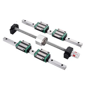 Ball Screw, Linear Guide Ball Screw 4pcs HGW15CC Slides 2pcs HGR15 Linear Guide Rail +SFU1204 Ball Screw BFBK10 + Coupling(500mm) in Kuwait