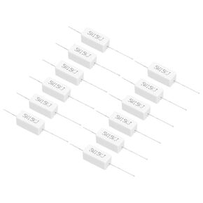 PATIKIL 12 Pcs 1.5k Ohm Resistors, 5W Ceramic Cement Resistor Power Cement Resistor Kit Tolerance 5% for Power Adapters Audio Computer TV Circuit Board in Kuwait
