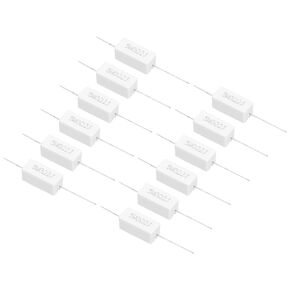 PATIKIL 12 Pcs 1.5k Ohm Resistors, 5W Ceramic Cement Resistor Power Cement Resistor Kit Tolerance 5% for Power Adapters Audio Computer TV Circuit Board in Kuwait