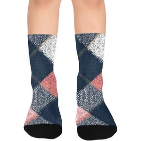 جوارب Bold Tartan Art للمشي لمسافات طويلة - جوارب شتوية حرارية سميكة دافئة للأطفال الصغار للأولاد والبنات للمدرسة، والارتداء اليومي والأنشطة الخارجية in Kuwait